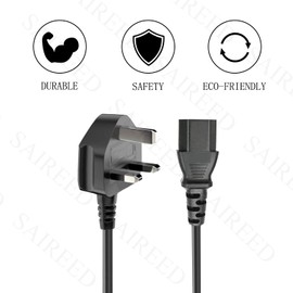 UK AC Power Cable Replacement for HP Laserjet pro M110we pro M479fdw M277 M276NW M277dw M570dn M1536DNF M404n M180nw M251NW M477fdn M452dw M477fdw Printer 3 pin Cord Lead Plug