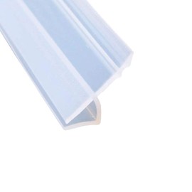 ETOPARS Bathroom Seal Bathroom Door Sealing Strip Screen Shower Cubicles Window Gap Seal Rubber Glass Underside Weather 10 mm 78 Inch H Shape 0-20 mm Gap