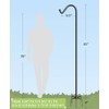 Garbuildman 92 Inch Tall Shepherd Hooks with 5-Forked Base, Adjustable