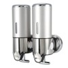 Oumefar Dispensador de Jabón líquido baño Pared Doble 500ml, Plástico