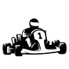 Go Kart Racer Wall Decal, Boys Room Vinyl Sticker, Removable Mural, Boy's Room Decor (39x23 Inches)