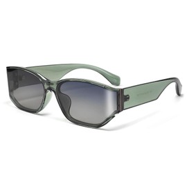 SHEEN KELLY Polarized Wrap Around Sunglasses for Women Men Trendy Fashion Y2k Stylish Futuristic Glasses, 2