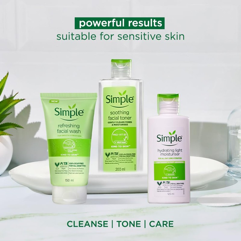 Simple Kind to Skin Refreshing Facial Wash Gel ,150 ml