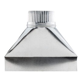 RecPro RV Ducting 4-Inch Straight Register Boot | Straight Crimped Boot | Galvanized | 2-1/4" x 10" x 4"