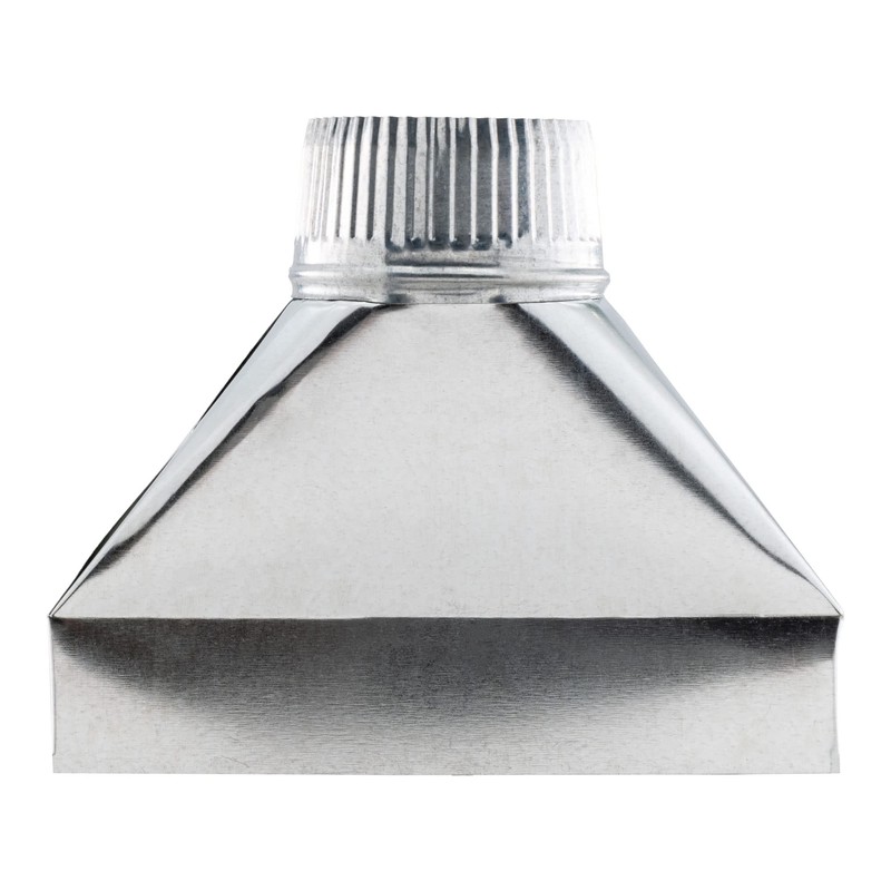 RecPro RV Ducting 4-Inch Straight Register Boot | Straight Crimped
