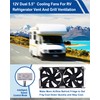 Uueego 5.5"(140mm) 12V RV Ventilation Cooling Fan for Fridge Vent