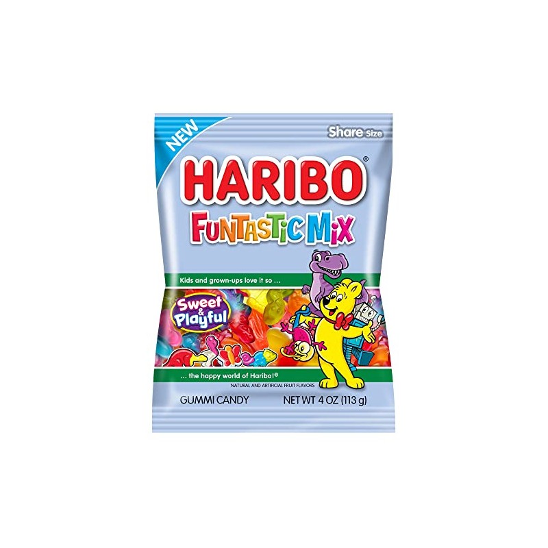 Haribo Funtastic Mix Share Size Gummy Candy-Sweet and Playful- Shapes