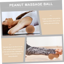 TOVINANNA Dual Peanut Massager Ball Cork Wood Massage Tool for Full Body Muscle Relaxation and Knot Relief