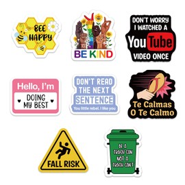 YAZMEEN 80 Pcs Inspirational Words Stickers for Adults 2" Motivational Water Bottle Stickers Aesthetic Laptop Decals Funny Work Accessories for Office Worker Nurse Doctor Teacher Colleague Student