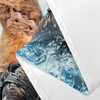 Grtuspr Funny Cat Shower Curtain Set, Cute Cat Riding Dinosaur
