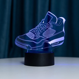 EXIGENT 3D LED Light Sneakers Lamp Acrylic Illusion Night Flashing Cool (Sneaker_A)