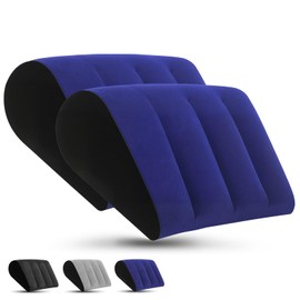 Portable Inflatable Wedge Pillow for Camping - 2Pack Body Positioner Bed Wedge Pillow for Sleeping Support,18in Adjustable Traveling Cushion,Lightweight Bed Leg Elevation Partner Wedges Fast Inflation