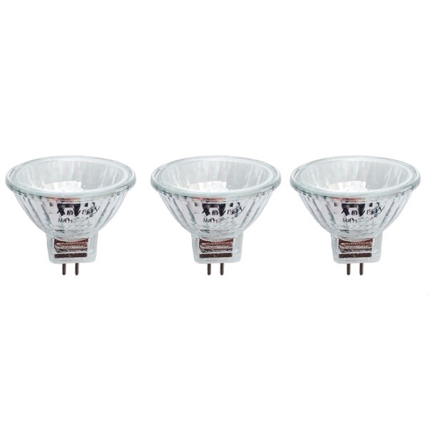 Anyray A1872Y (3-Bulbs) Clear MR11 12Volt 15Watt Precision Halogen Reflector Fiber Optic Light Bulb 15W 12V