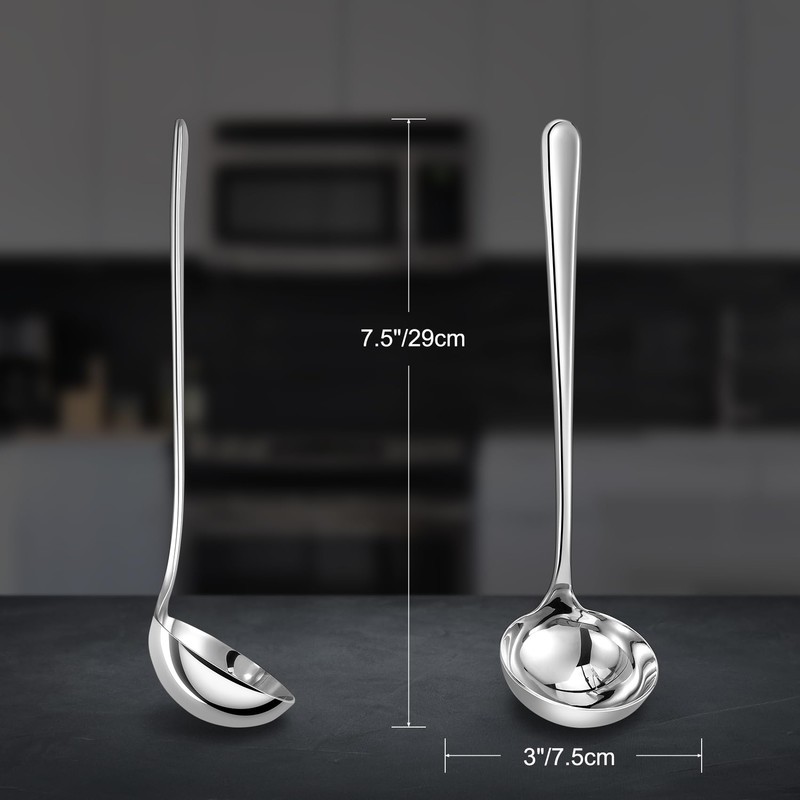 KEAWELL Premium 11" Verona Ladle, 18/10 Stainless Steel, Heavy-Duty with