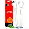 GeeRic Set de 2 Cepillo de Lengua de Acero Inoxidable
