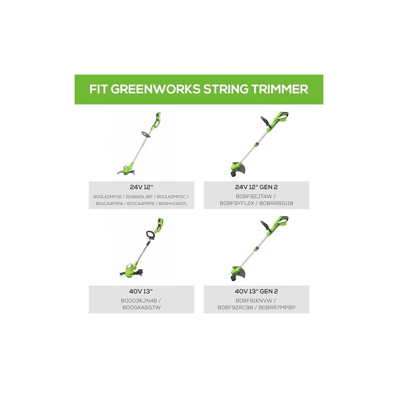 Greenworks 0.065" Single Line Auto-Feed String Trimmer Spools (6-Pack) +