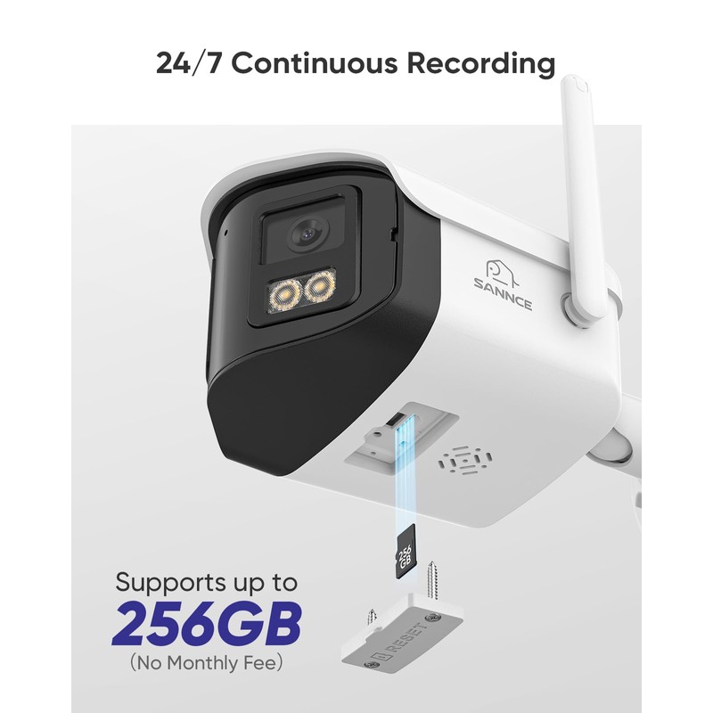 SANNCE 4MP Dual Lens Security Camera - 170° Ultra-Wide Angle,