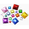 Allstarco 8mm Flat Back Square Acrylic Rhinestones Small Face Gems
