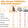TORRAMI Under Door Draft Stoppers 32 Inch, Heavy Triangle Stop