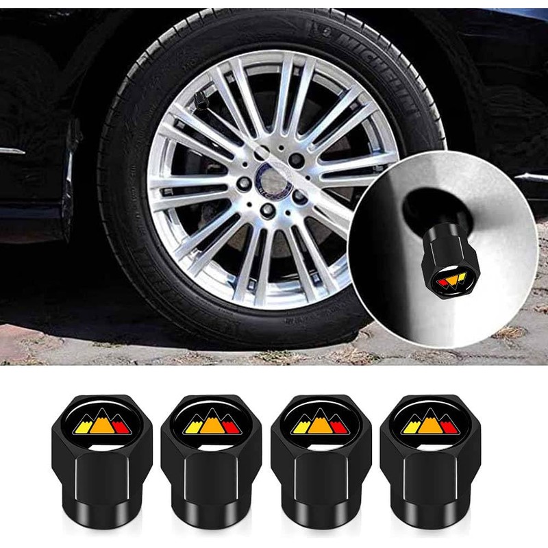 4Pcs Tire Valve Stem Caps Explosion Valve Cover Aluminum Alloy