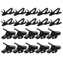 Lapel Mic Clip on Shirt Microphone Metal Tie and Plastic Wire Clips for Recording Video (20 Pcs)