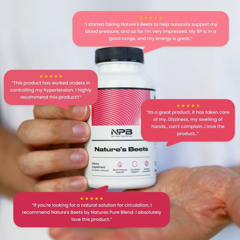 Natures Pure Blend Organic Beets- Blood Pressure Support-Circul