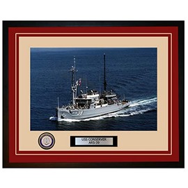 USS Conserver ARS-39 Framed Navy Ship Photo 27ARS39Burgundy