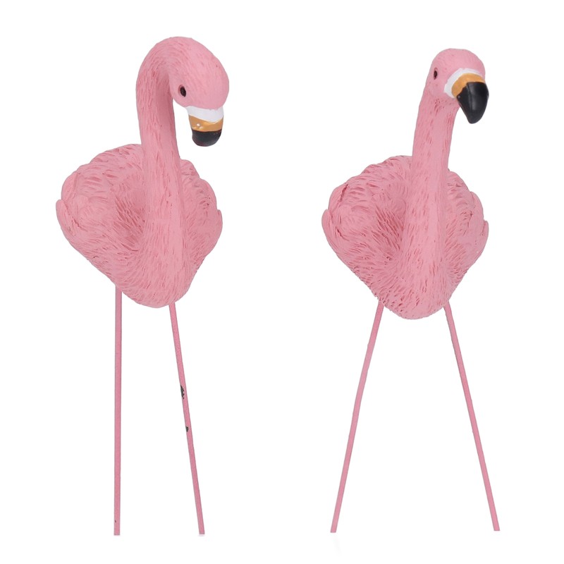 4 Pcs Pink Flamingo Garden Statue Fine Details Stylish Vivid