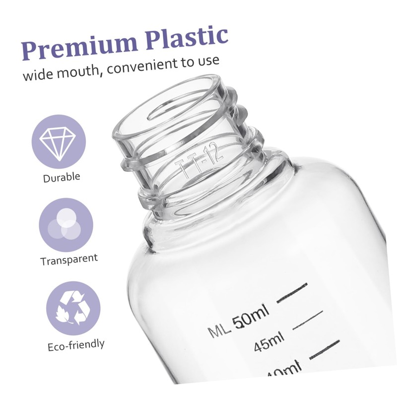 CHILDWEET Travel-sized 50ml Squeeze Bottles with Scale Aromatherapy Oil Bottle