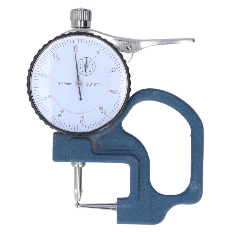 Thickness Gauge High Accuracy Round Dial Thickness Measuring Tool Aluminum