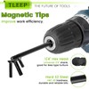 TLEEP 11Pcs 1/4" Allen Wrench Drill Bit Set 5/16"-5/64", 100MM