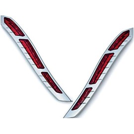 Kuryakyn 2898 LED Rear Fender Strip Lights Plug-&-Play for Indian Motorcycles, Chrome