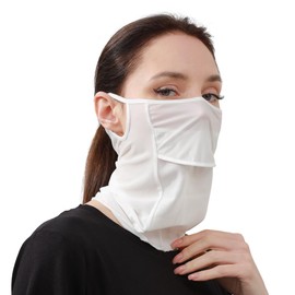 PIROXIS Women's Face Cover, Neck Guard, For Summer, Easy To Breathe Design, Cool To The Touch And Cool In Summer, UPF 50+ (Ear-hook Type, Adjustable Stopper Included) Lightweight, Neck Warmer, Neck