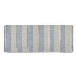 DII Woven Rugs Collection Recycled Yarn, Runner 2'3"x6', Stonewash Blue Variegated