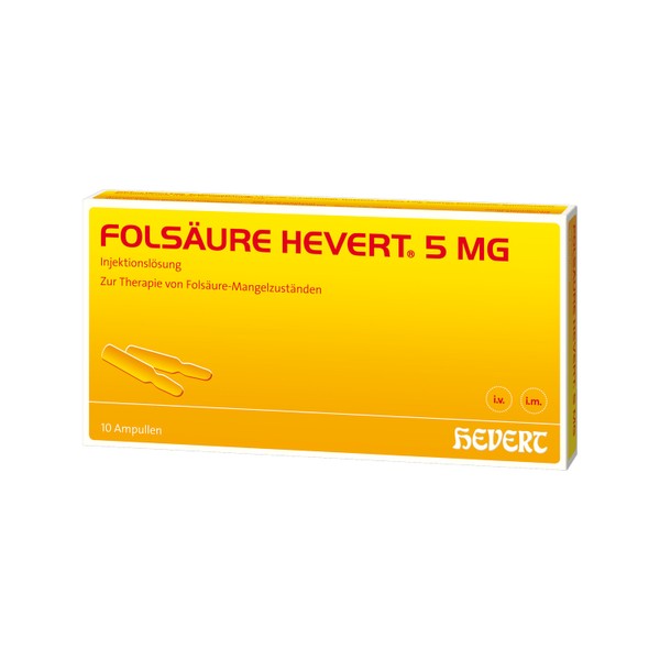 Folsäure Hevert 5 mg Ampullen, 10 pcs. Ampoules