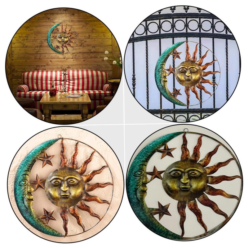 Ipetboom 1 PC Unique Sun Moon Pendant Wall Hanging Decor