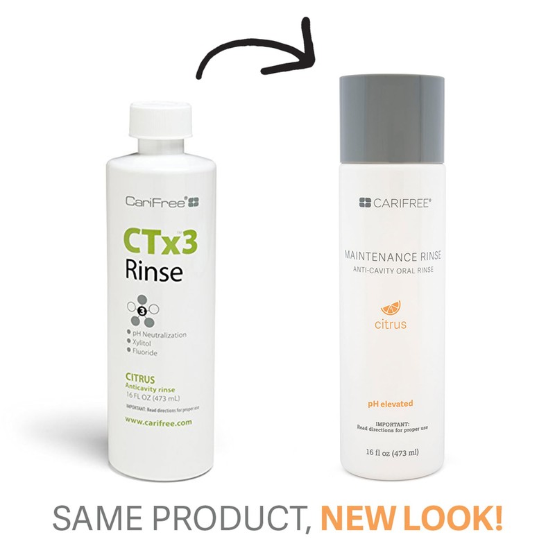 CariFree Maintenance Rinse, Citrus Flavored, Anti-Cavity Fluoride Mouthwash, Dentist Recommended,