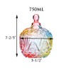 Danmu 1Pc Colorful Glass Storage Jar with Lid Candy Cookie