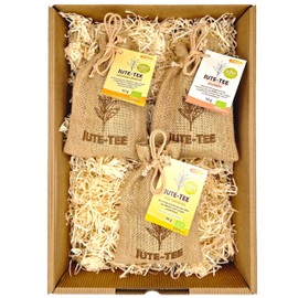 Organic Tea Gift for Her Special Gift Idea Jute Tea Gift Set with 3 Varieties in Jute Bag