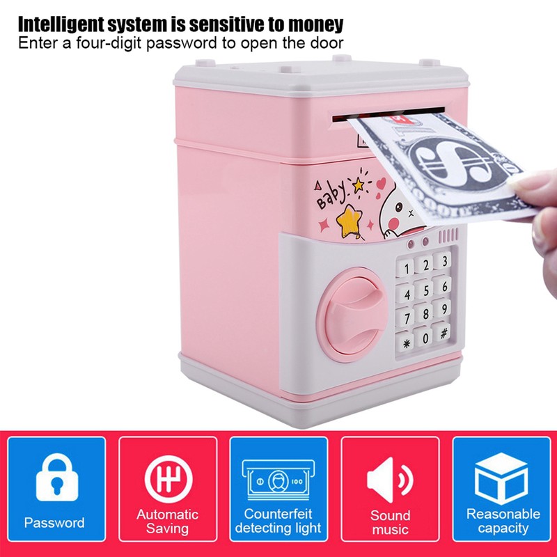 Toy Bank ATM Electric Password Money Box Automatic Saving Music