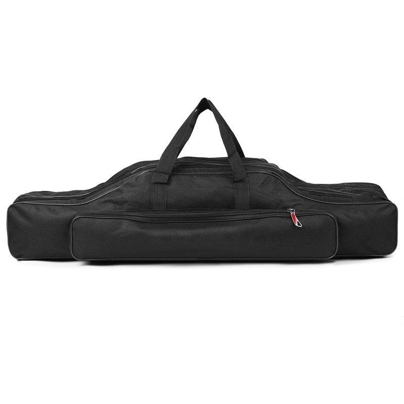 3 Layers Fishing Pole Bag Portable Folding Rod Carry Case