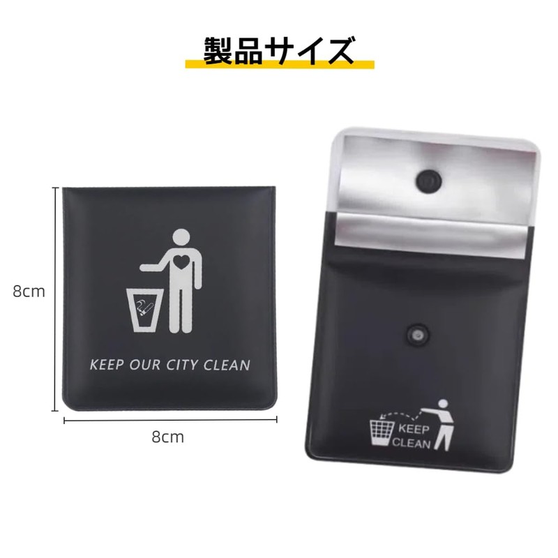 KALOLINNA Portable Ashtray, Small Ashtray, Set of 3, Portable Storage