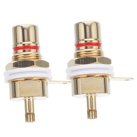 Kisangel 2Pcs Rca Plugs Plated Connector with Design Reliable Rca Female Socket for Enhanced Audio System for Speakers and Home Theater Setup