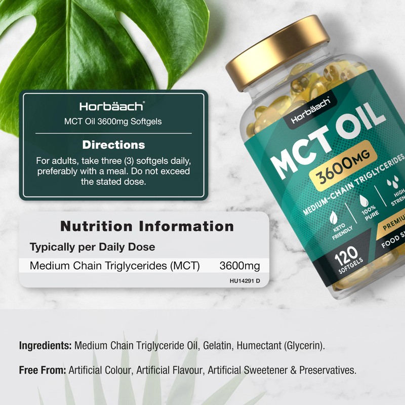 Horb?ach MCT Oil Capsules 3600mg | C8 & C10 |
