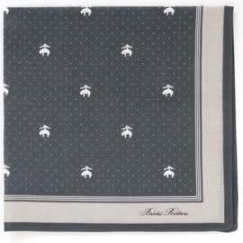 Blooming 001075-0001-02 Easy Care Printed Handkerchief, Pin Dot (Gray), Gentleman, Men's Handkerchief, Approx. 19.7 inches (50 cm), gray