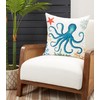 SARO LIFESTYLE Octopus Design Throw Pillow with Down Filling, Multi,