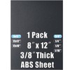 ABS Plastic Sheet 3/8 Inch Thick 8" x 12" (1-Pack),Two-Sided