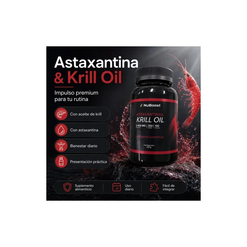 Astaxantina Krill Oil Bienestar Diario Cápsulas