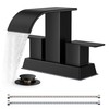 FORIOUS 4 Inch Centerset Matte Black Bathroom Faucet, 2 or