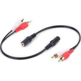 PASOW 2 Pack 3.5mm Stereo Female to 2RCA Male RCA Audio Y Cable